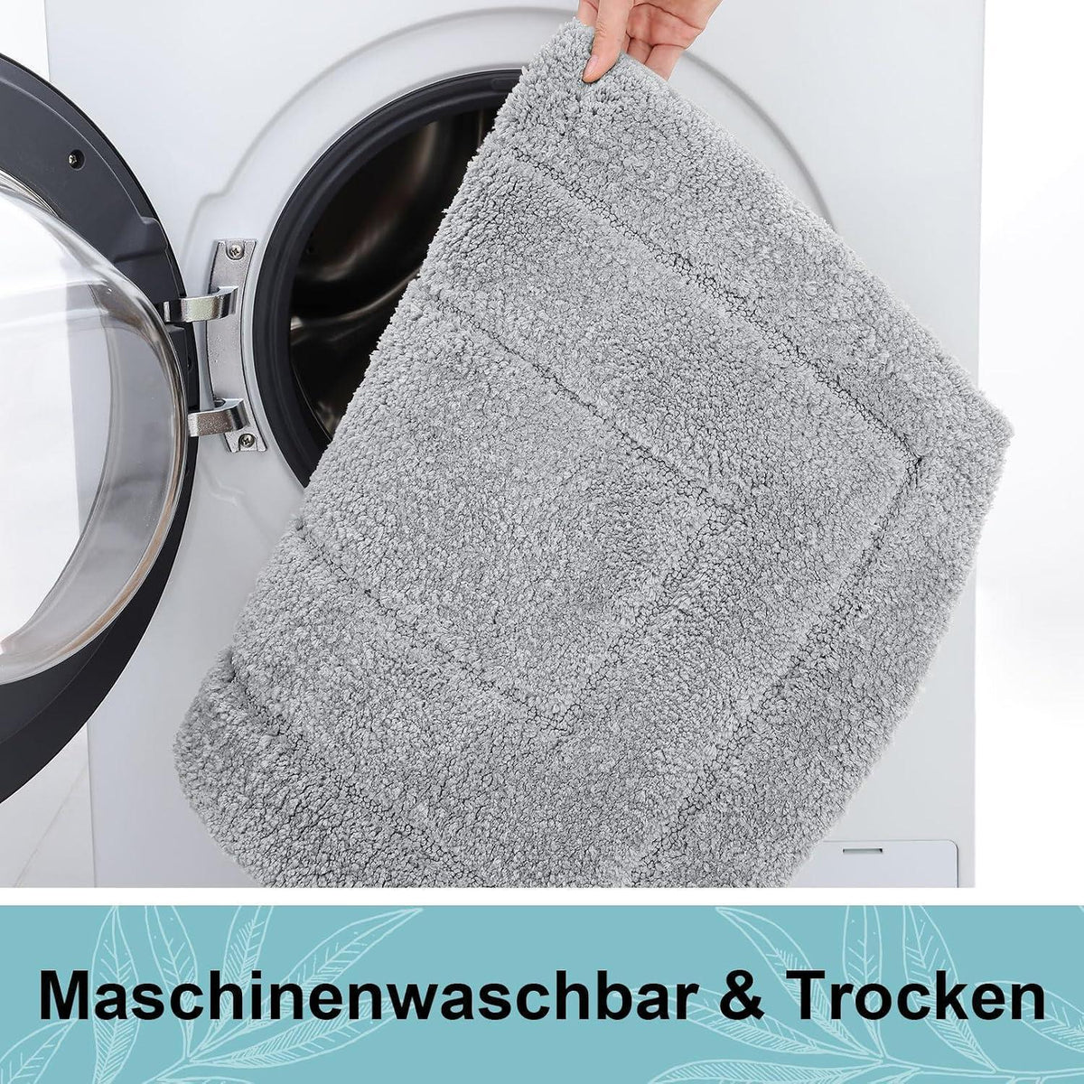 Mikrofaser Badteppich Set Grau – Weich & Rutschfest 40x60+60x90 cm