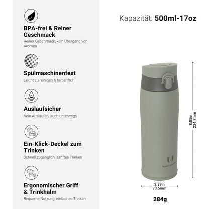 Super Sparrow Trinkflasche Edelstahl 500ml BPA-frei