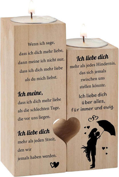 Blumuze Valentinstag Jahrestag Kerzenständer Ich Liebe Dich