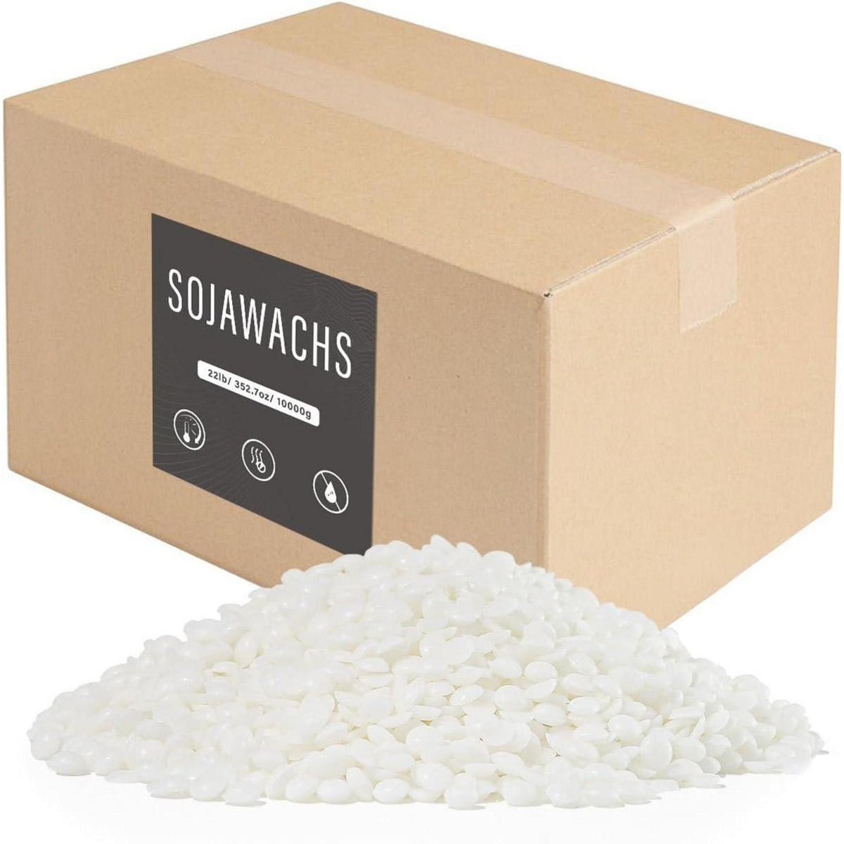 Sojawachs für Kerzen 10kg, Premium Bio Kerzenwachs zum Selbermachen
