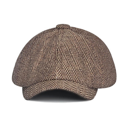 Herren Schiebermütze Winter - Gatsby Newsboy Cap Kaffee