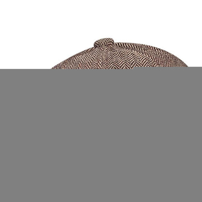 Herren Schiebermütze Winter - Gatsby Newsboy Cap Kaffee