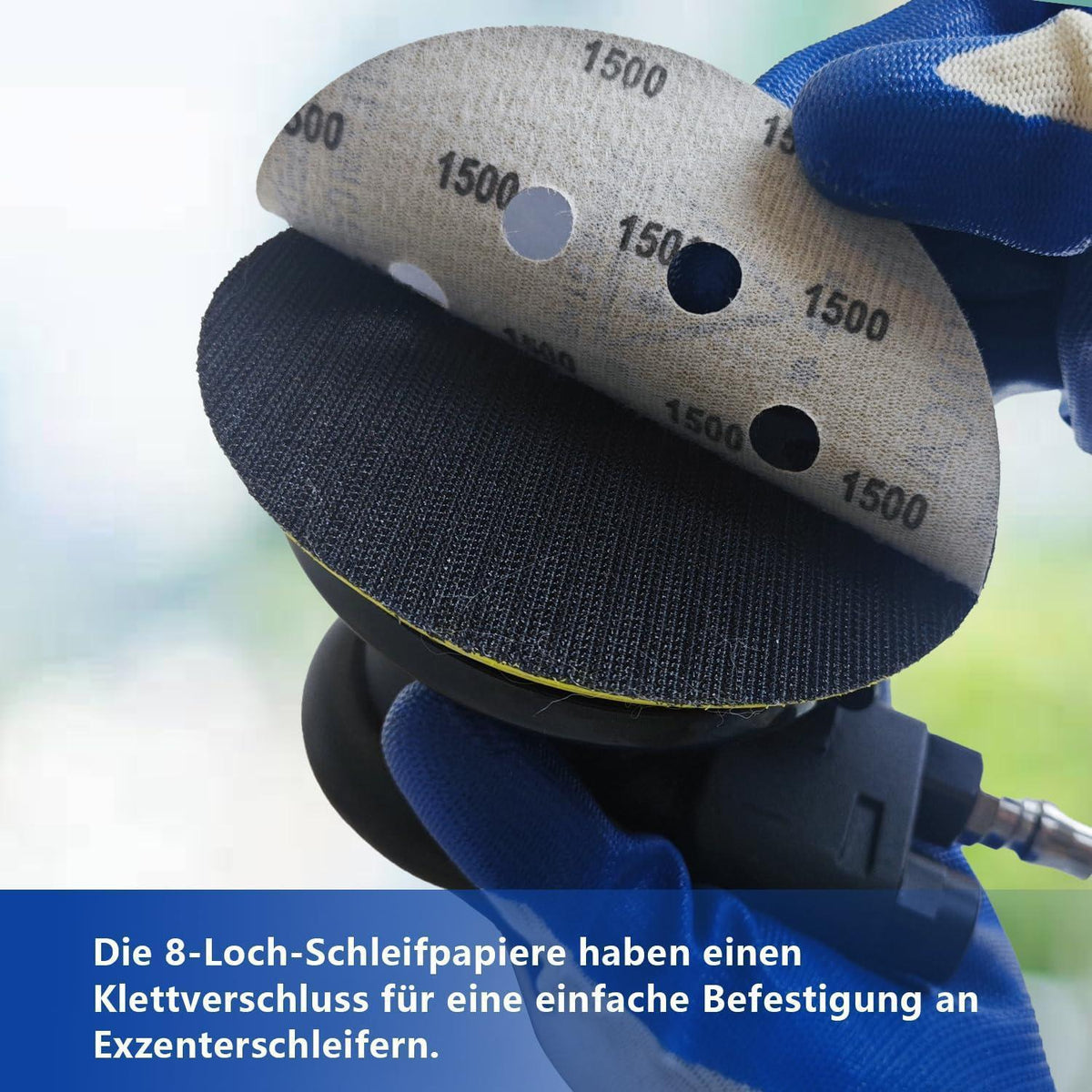 Schleifscheiben 125mm Klett 80 Stück Set Nass/Trockenschliff