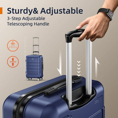 SHOWKOO Koffer Klein Hartschale Leicht ABS+PC TSA-Schloss 4
