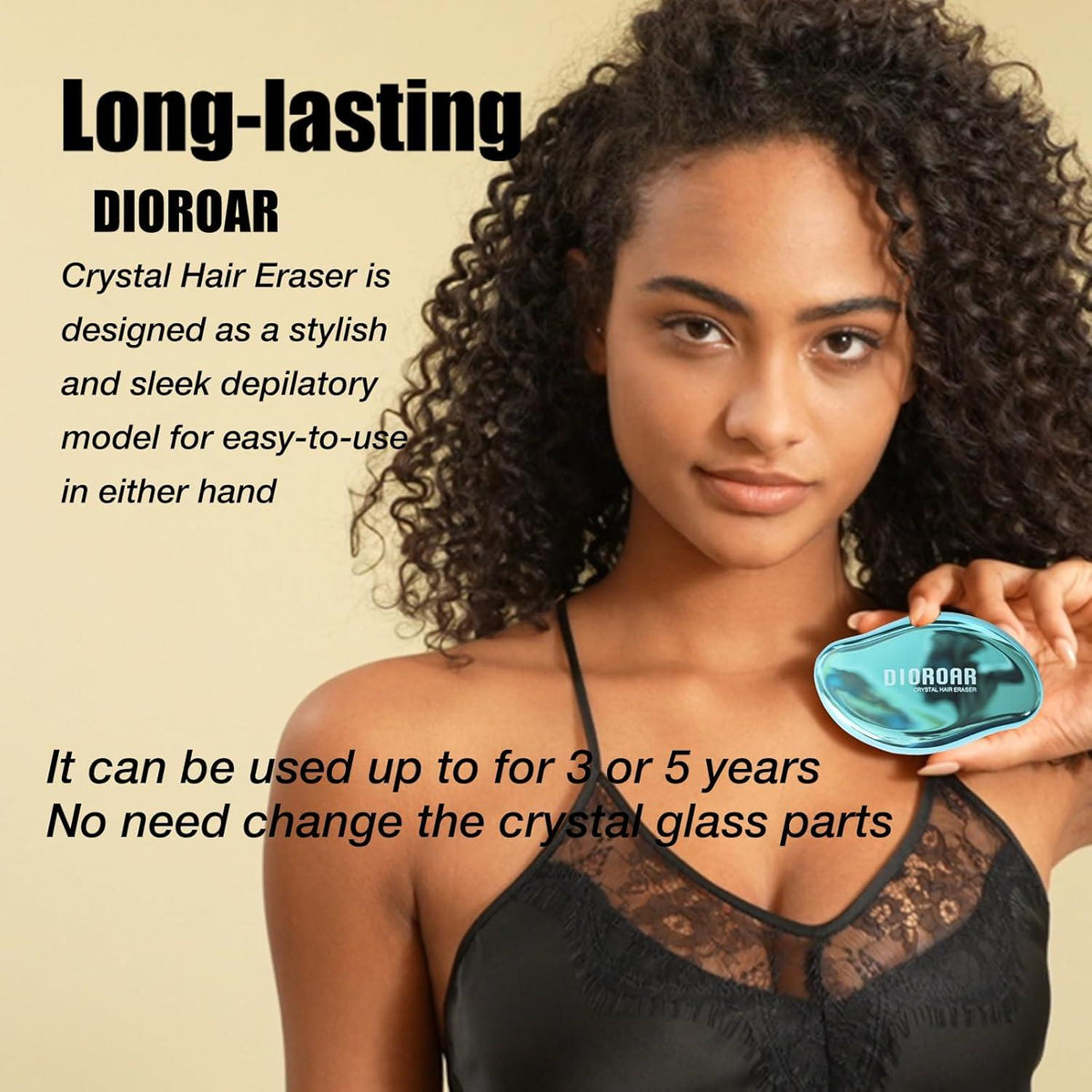 Kristall Nanoglas Haarentferner Epilierer Peeling blau Magnetbox