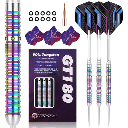 WIN.MAX 90% Tungsten Dartpfeile 3 Stück 16-28g Metallspitze