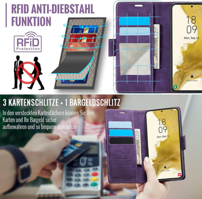 Samsung Galaxy S22 5G Handyhülle PU Lederhülle RFID Schutz