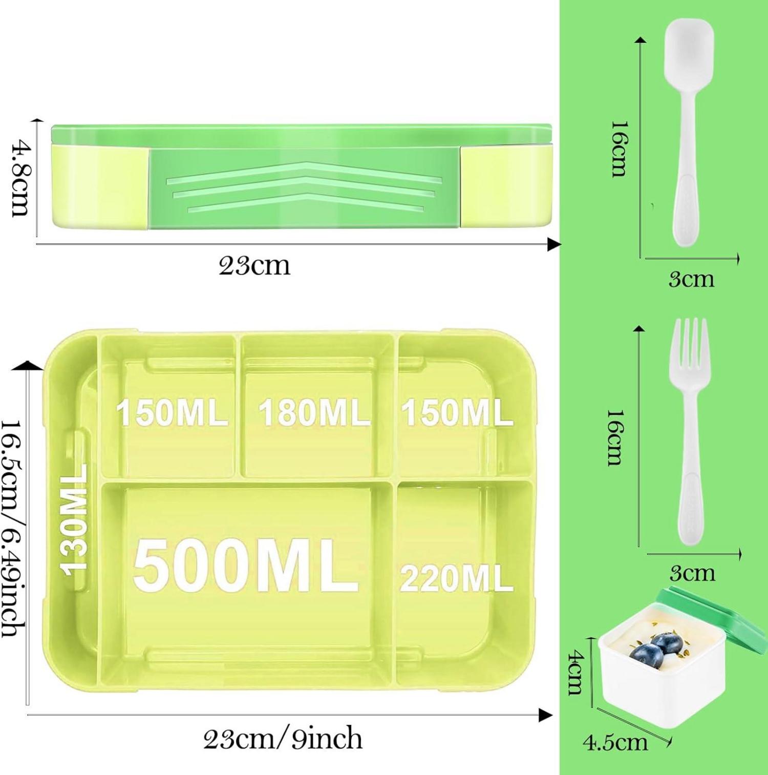 Lunchbox Kinder Bagger Muster Bento Box mit Fächern 1330ml
