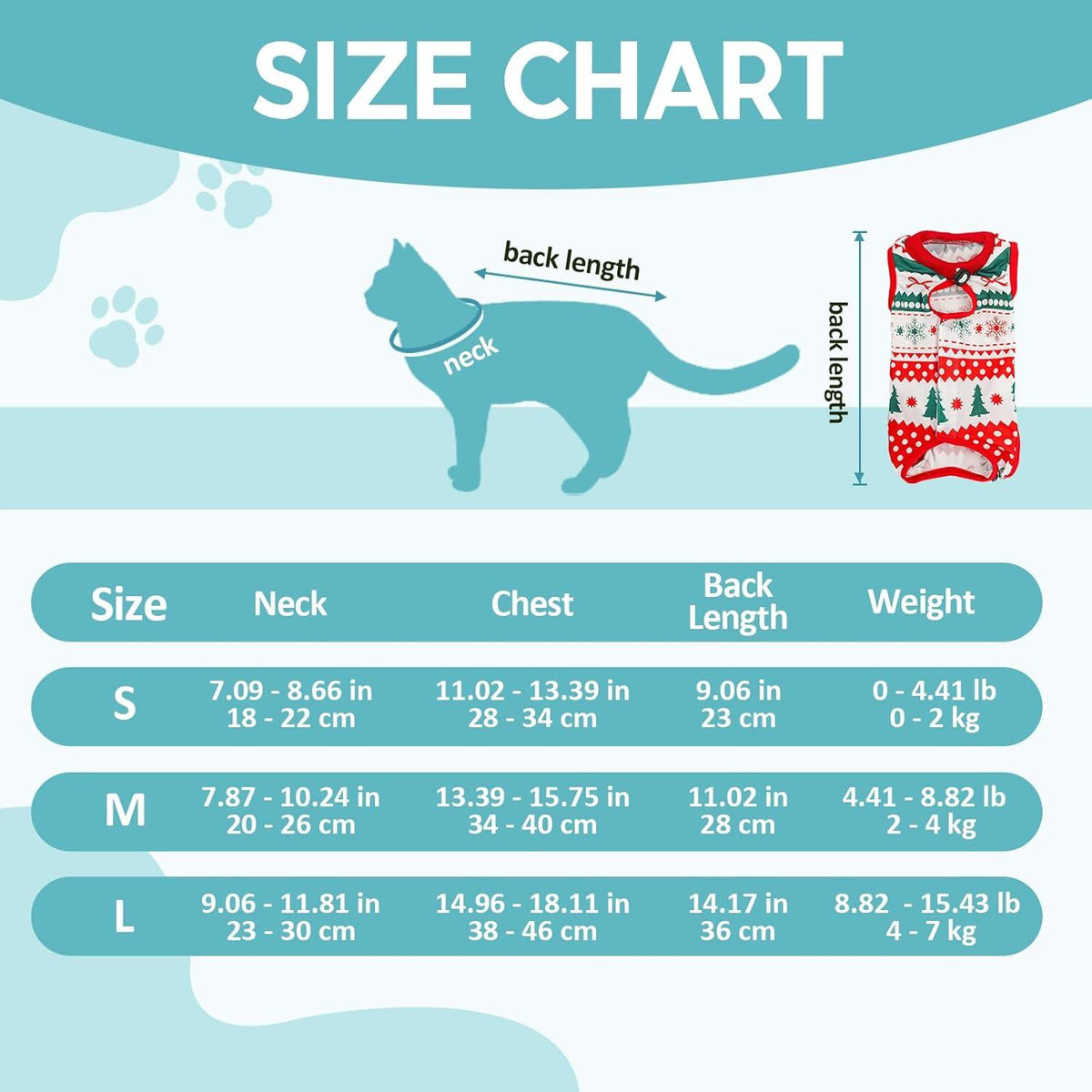 Katzenbody Erholungsanzug Modal Kastration Leckschutz M