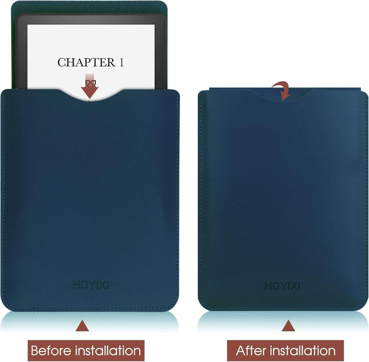 Leder Schutzhülle für 6 Zoll E-Book Reader Blau