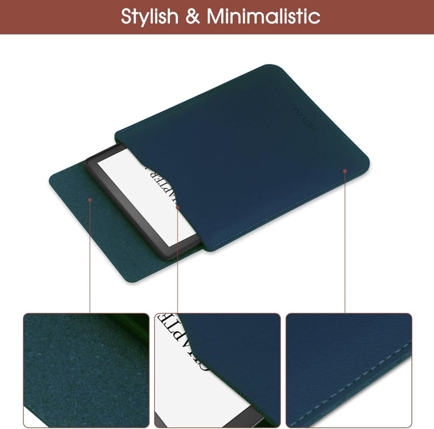 HoYiXi E-Reader Hülle 6 Zoll Leichte Leder Schutzhülle Blau