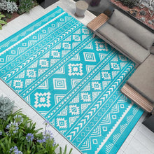 Outdoor Teppich Wetterfest Wendbar Gartenteppich Kunststoff Faltbar