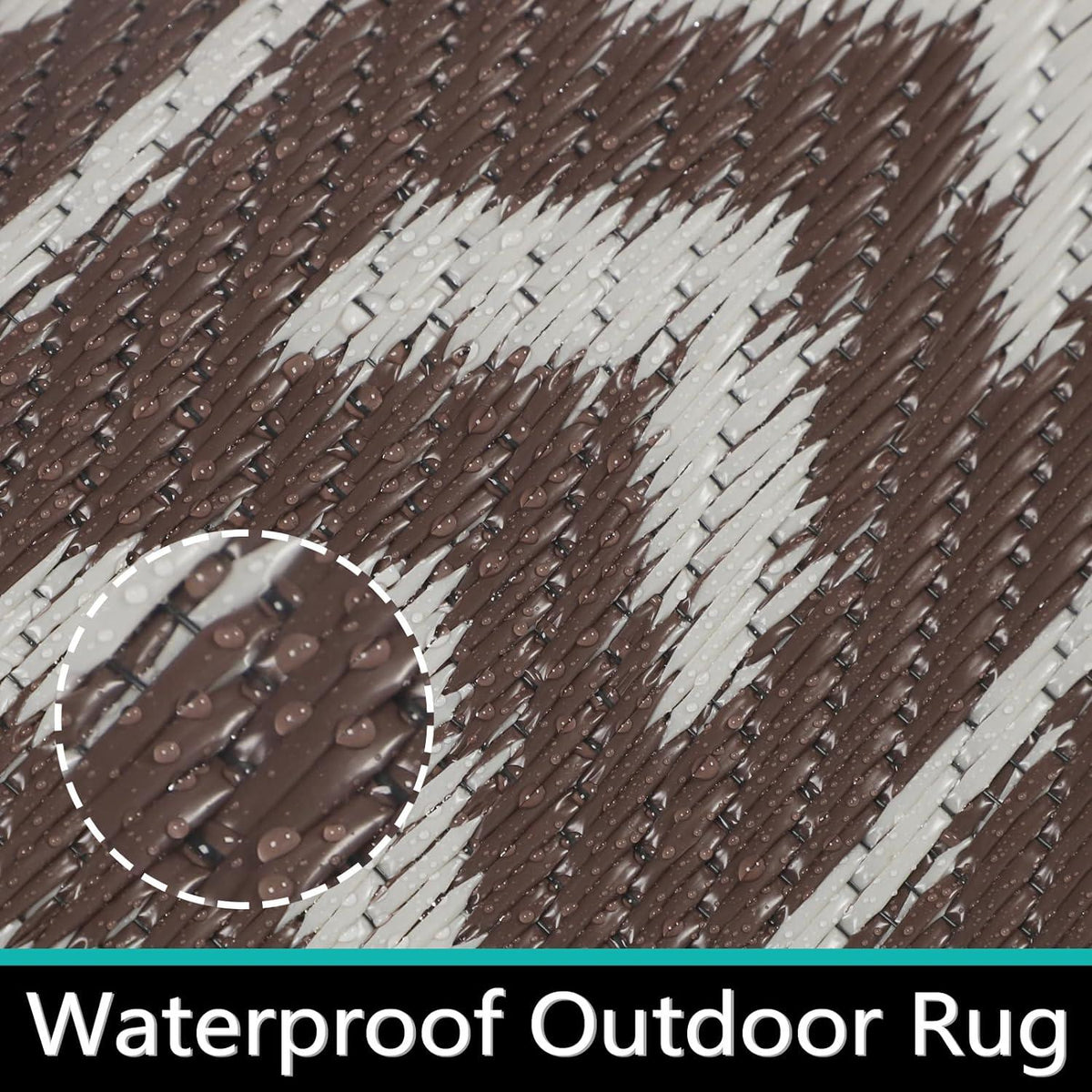 Outdoor Teppich Kunststoff Wendeteppich 150x245 cm Camping