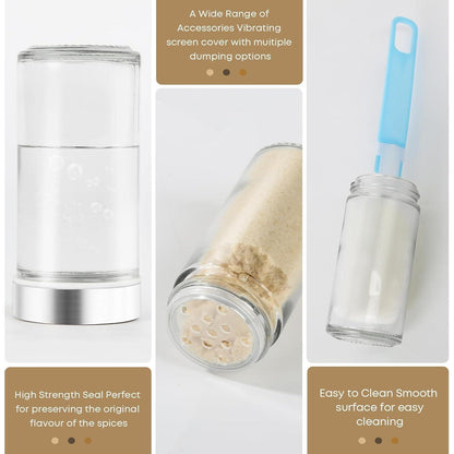 24er Set Gewürzgläser 100ml mit Streueinsatz & Etiketten
