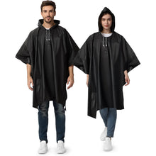 Regenponcho Damen Herren Wasserdicht 2er Set mit Rucksackabdeckung