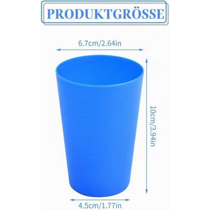 11 Bunte Kunststoffbecher 260ml – Kinder, Party, Camping