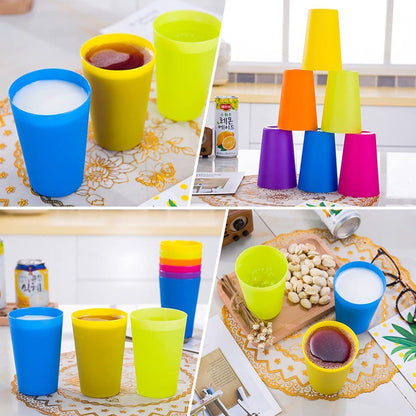 11 Bunte Kunststoffbecher 260ml – Kinder, Party, Camping
