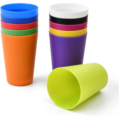 11 Bunte Kunststoffbecher 260ml – Kinder, Party, Camping
