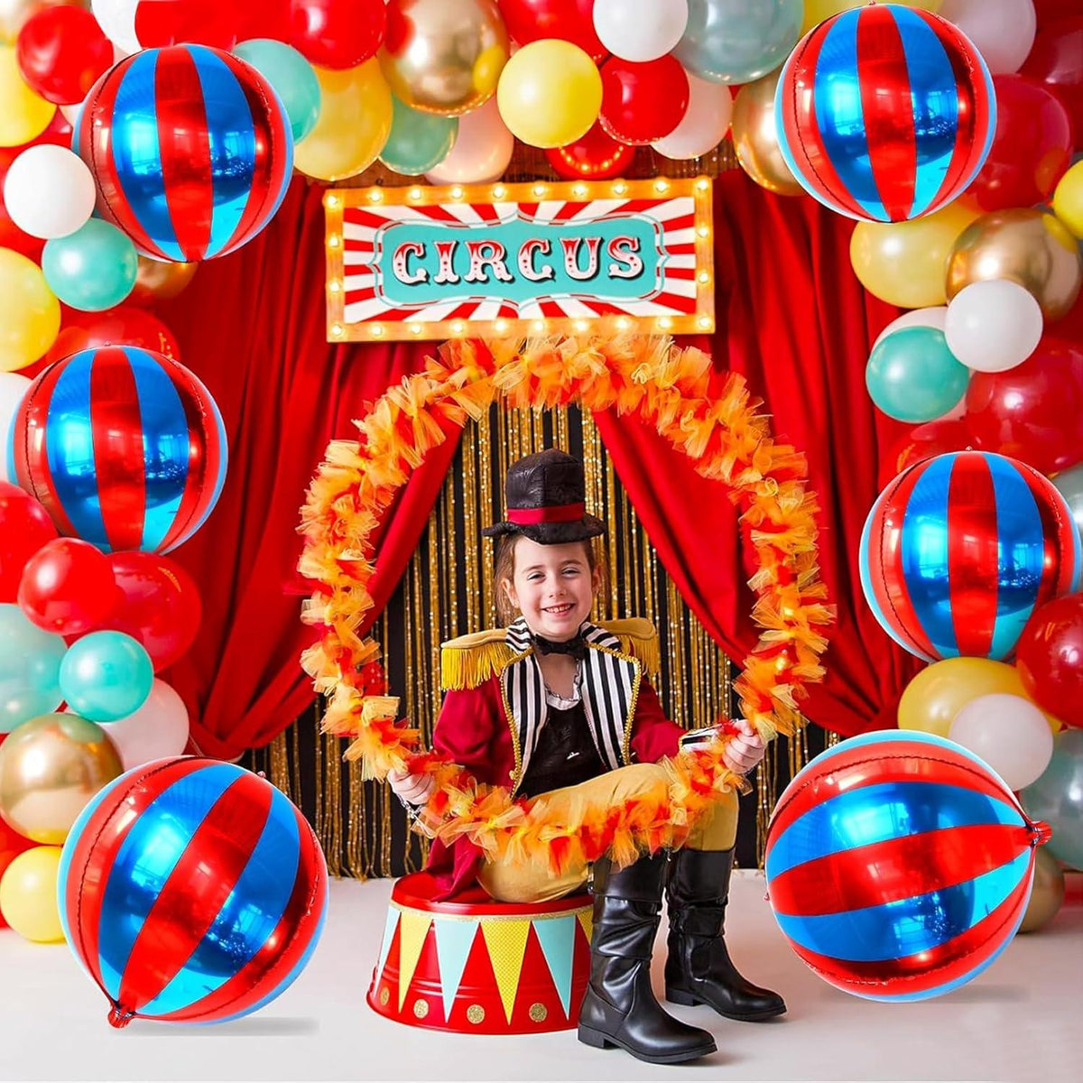 Luftballons Zirkus Deko Folienballon 22 Zoll Karneval Party Balloon