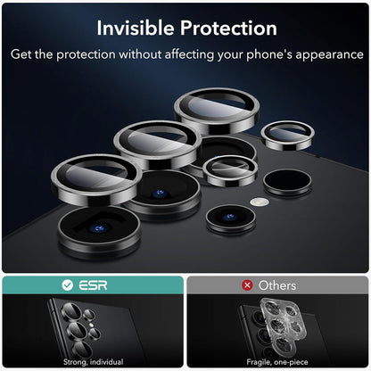 ESR Samsung Galaxy S24 Ultra Kameraschutz 2 Set Schwarz Glasschutzfolien