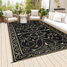 Outdoor Teppich Wetterfest Gartenteppich schwarz 150x245 cm