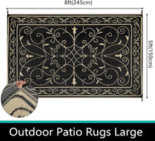 Outdoor Teppich Schwarz 150 x 245 cm - Wetterfest Balkon