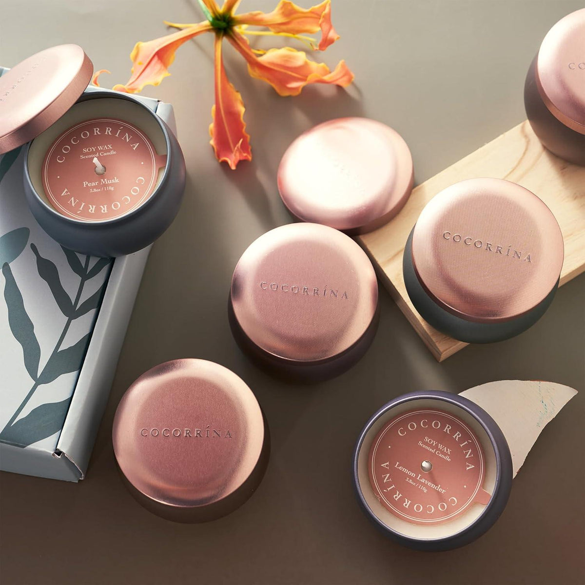 Cocorrína Duftkerzen Set - 6 Stück x 110g Natürliches Sojawachs Aromatherapie Kerzen Geschenke Set
