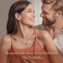 CDE Damen Herz Halskette Rosegold 925 Silber Geburtsstein