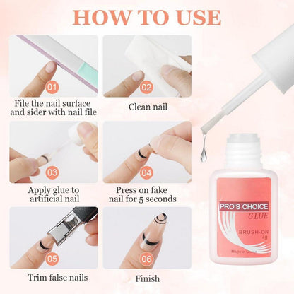 3x Nagelkleber Extra Stark – Für Kunstnägel, Tips & Strasssteine