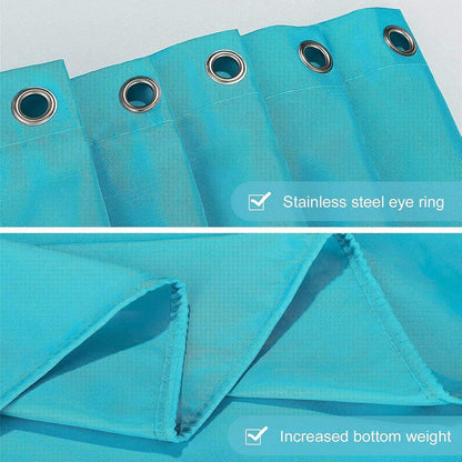Extra breiter Furlinic Duschvorhang Hellmarineblau 275x180cm