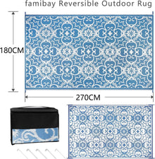 Famibay Outdoor Teppich Wetterfest Terrasse Garten Balkon