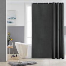 Schmaler Duschvorhang Polyester Dunkelgrau 150x200cm 10