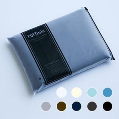 Schmaler Duschvorhang Polyester Dunkelgrau 150x200cm 10