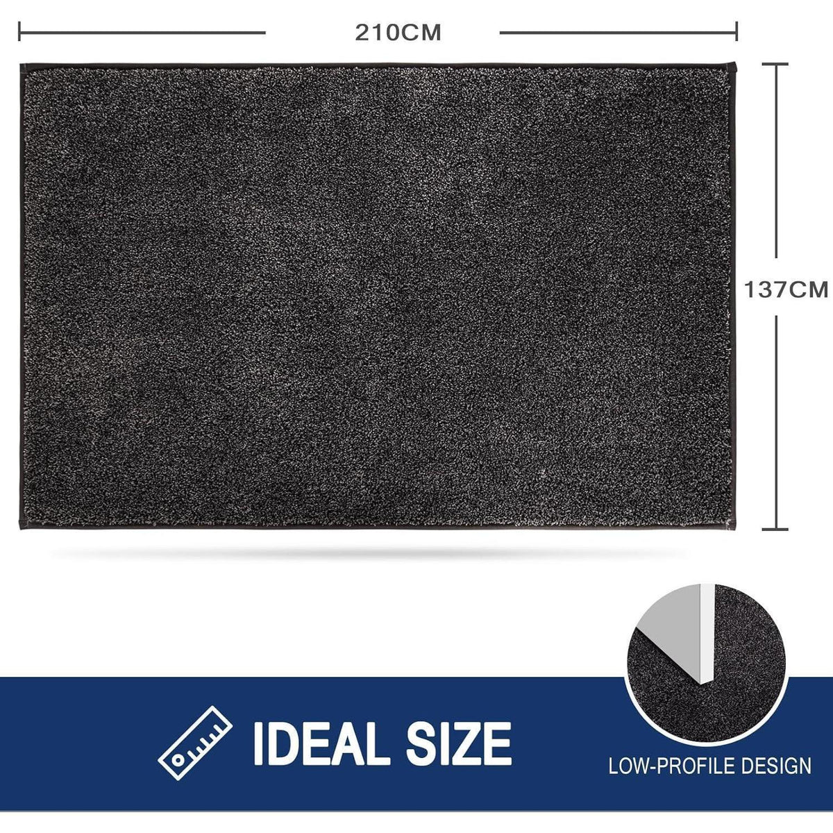 Schmutzfangmatte 137x210 cm – Rutschfest & Wasserabsorbierend