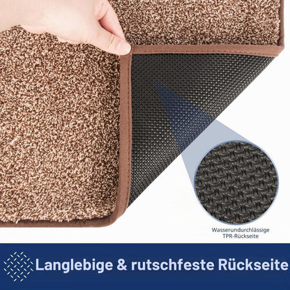 Schmutzfangmatte Braun 137x210 cm – Rutschfest & Waschbar