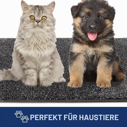 Schmutzfangmatte 180x270 cm – Hellgrau-Schwarz Fußmatte für Innen