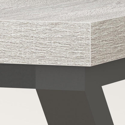 Großer Schreibtisch 180x80cm Grau Eiche mit Metallgestell
