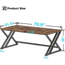 Schreibtisch 180cm Schwarze Eiche mit Metallrahmen für Home Office