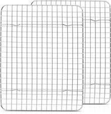 2er Set Edelstahl Kuchengitter 29,7x22,7x1,8cm - Spülmaschinenfest