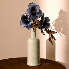 Grüne Vintage-Porzellan-Vase - Moderne Rustikale Deko 30cm