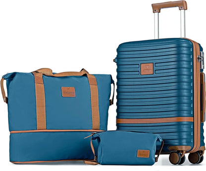 Joyway ABS Hartschalenkoffer Set mit TSA-Schloss & 4 Rollen 3tlg