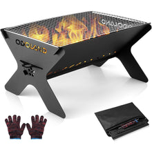 Camping-Feuerstelle und Grill mit Tragetasche, tragbare