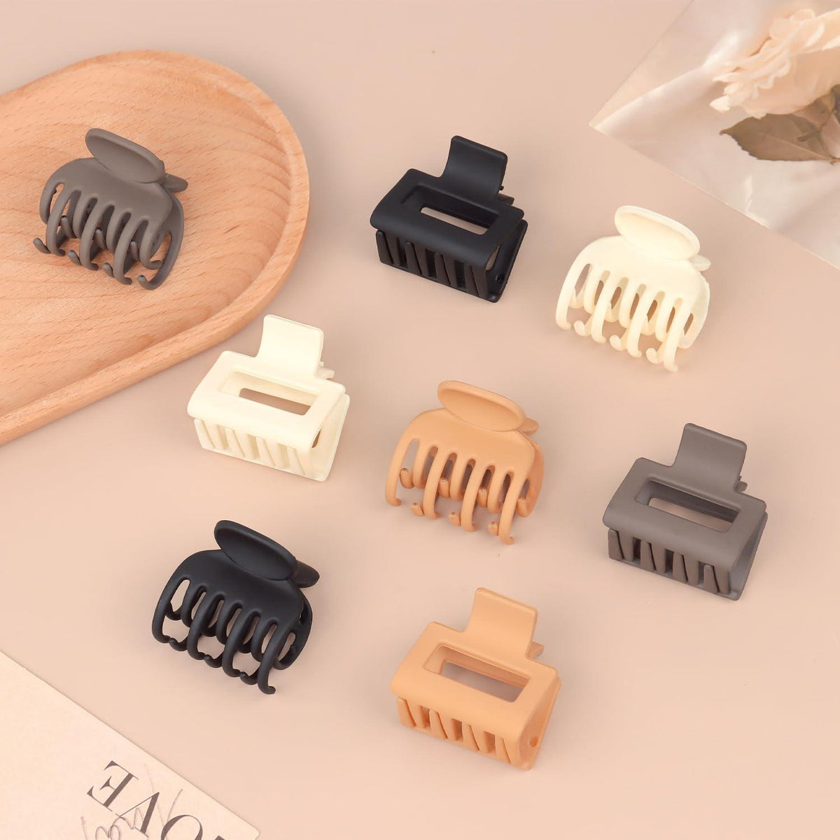 8er Set Damen Haarklammern 4cm Rutschfest Matte Hair Clips Haarspangen