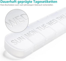 Pillendose 7 Tage Deutsch Große Pillenbox BPA-frei