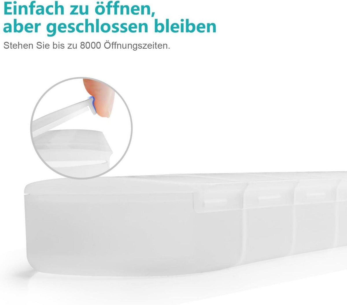 Tablettenbox 7 Tage Große Pillendose BPA-frei für Medikamente Vitamine