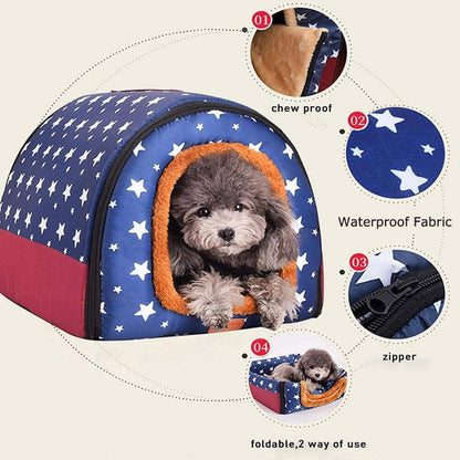 Luxuriöses Hundehäuschen XL/XXL – Warmes, Waschbares Hundebett