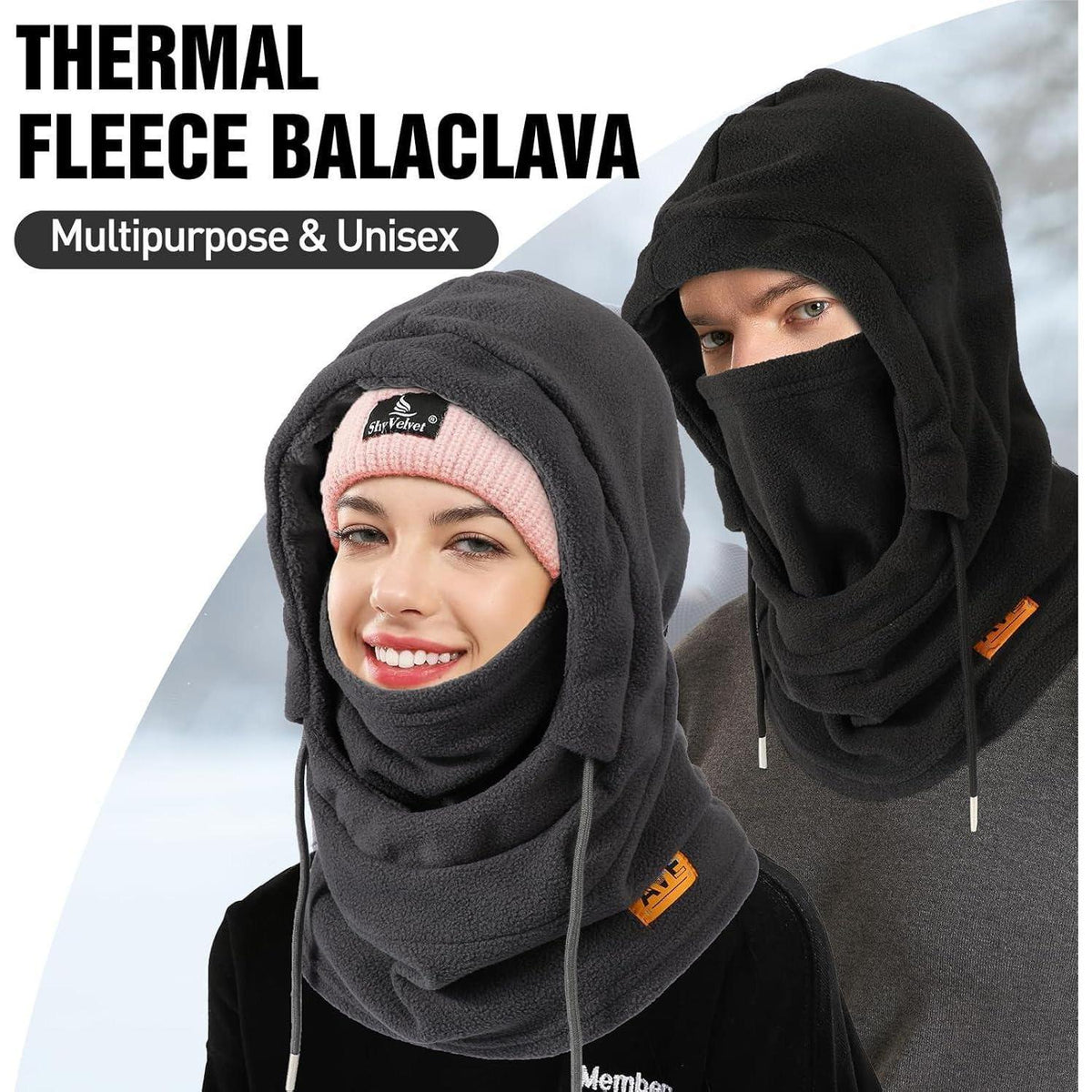 Thermo Fleece Sturmhaube Winter – Winddichte Skimaske für Herren & Damen