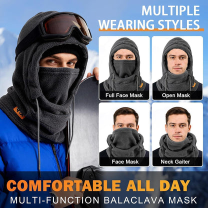 Thermo Fleece Sturmhaube Winter – Winddichte Skimaske für Herren & Damen