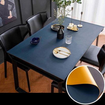 PU Tischdecke Wasserdicht Blau-Orange 80x200cm
