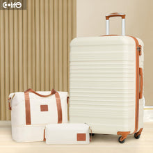COOLIFE Koffer-Set ABS Hartschale Reisekoffer 4 Rollen